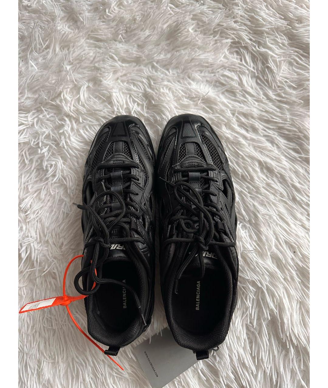 BALENCIAGA Черные текстильные низкие кроссовки / кеды, фото 3