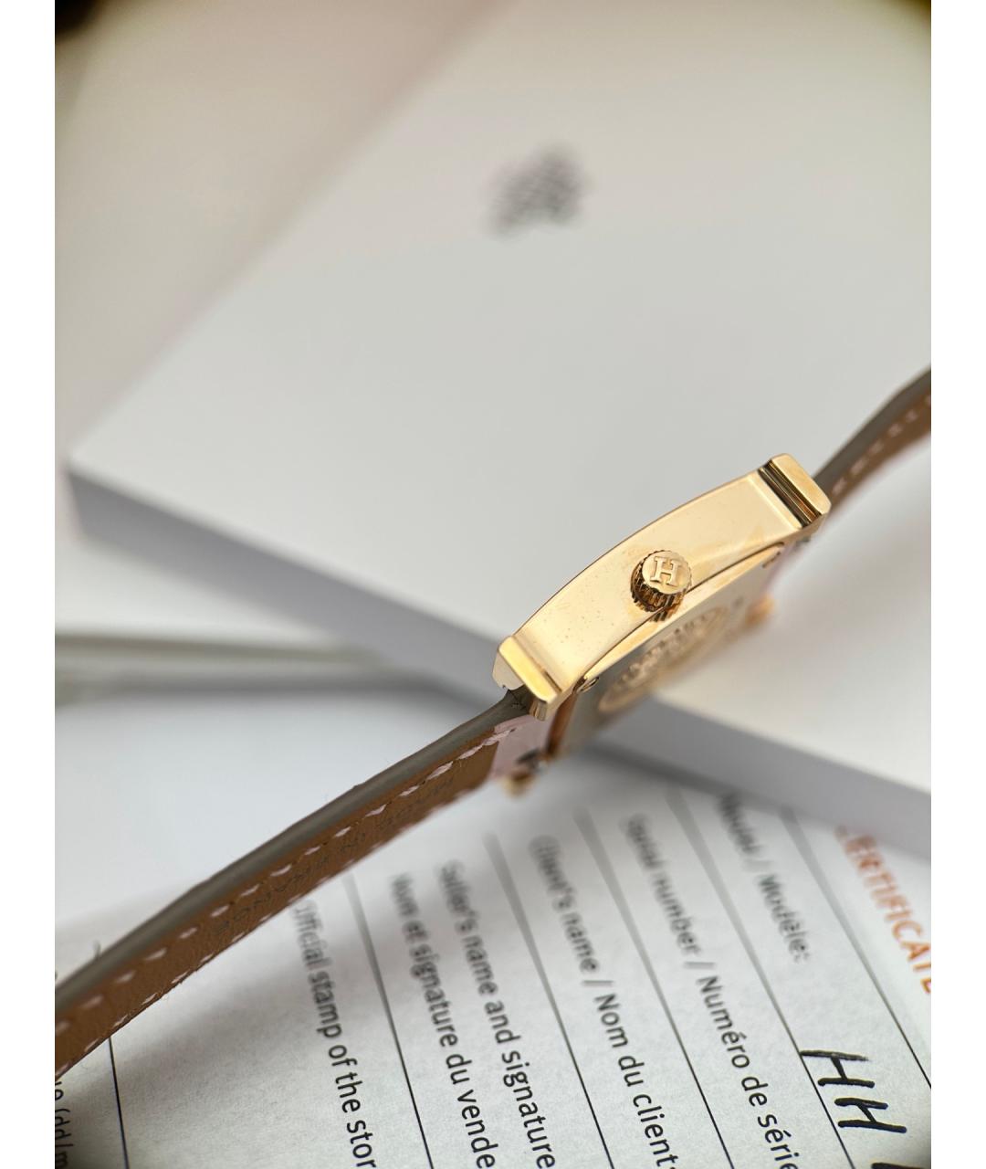 HERMES Розовые часы из розового золота, фото 3