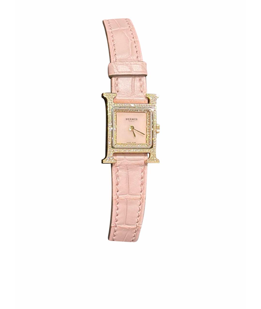 HERMES Розовые часы из розового золота, фото 1