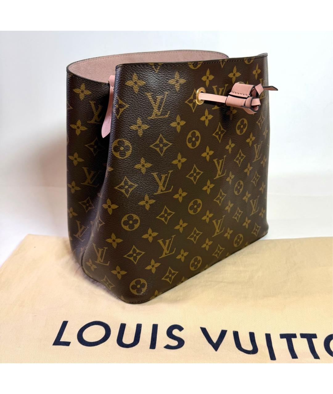 LOUIS VUITTON Коричневая кожаная сумка через плечо, фото 2