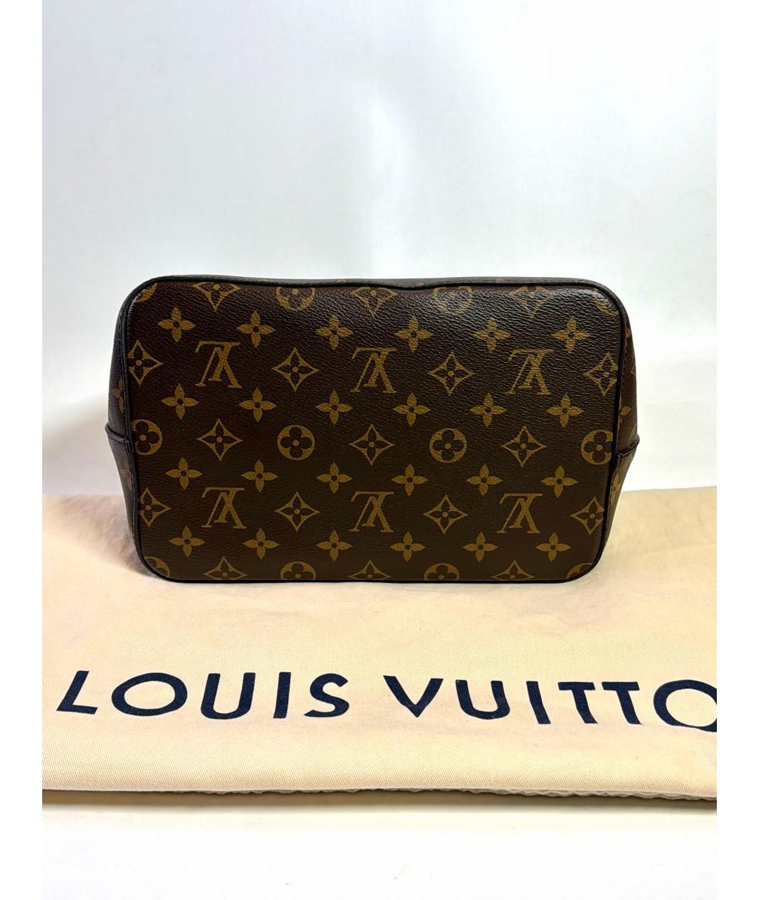 LOUIS VUITTON Коричневая кожаная сумка через плечо, фото 5