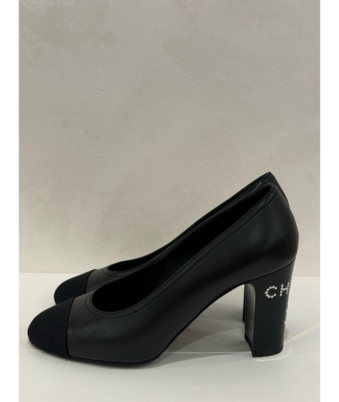 CHANEL Черные кожаные туфли, фото 5
