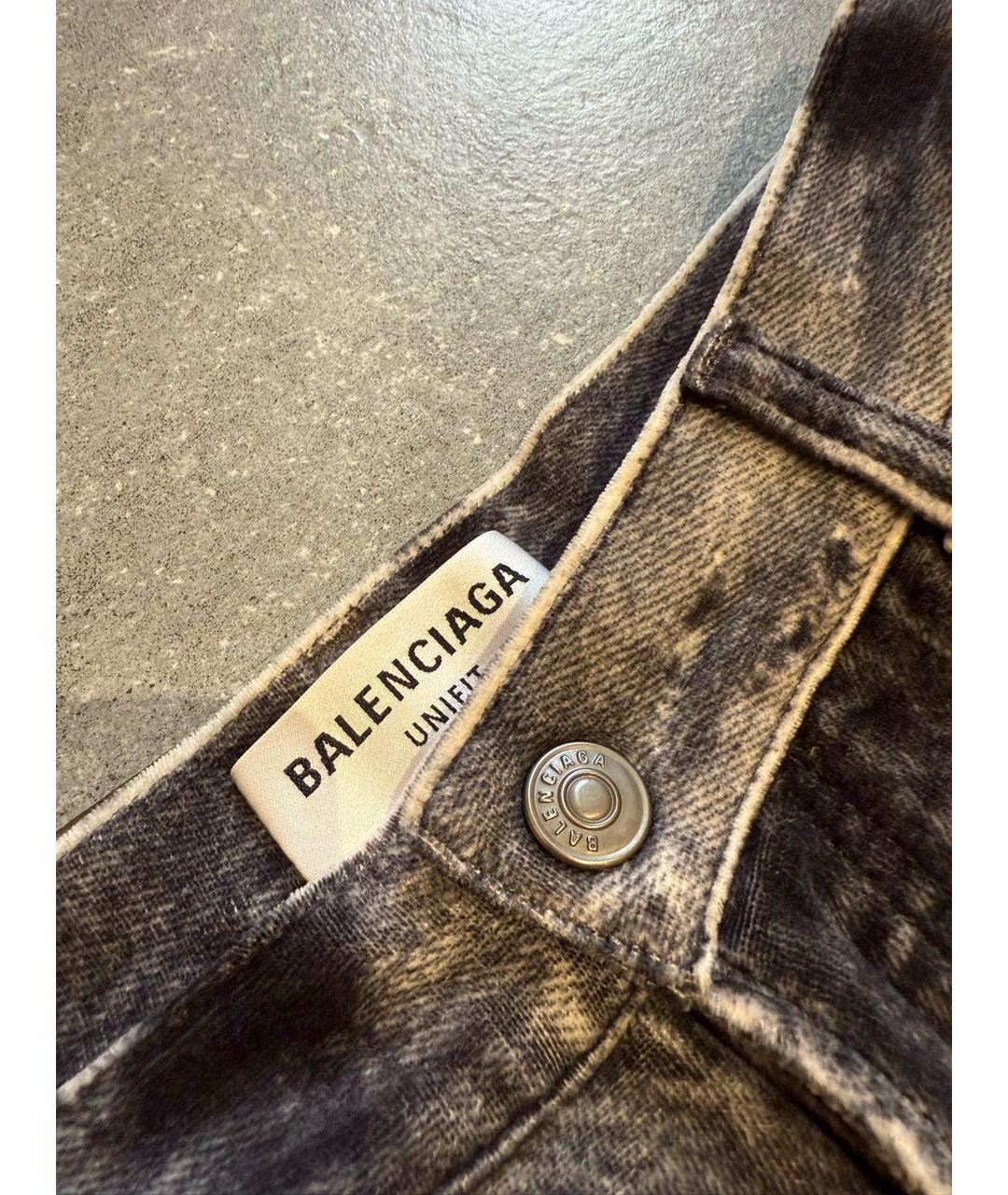 BALENCIAGA Антрацитовые хлопковые брюки широкие, фото 6
