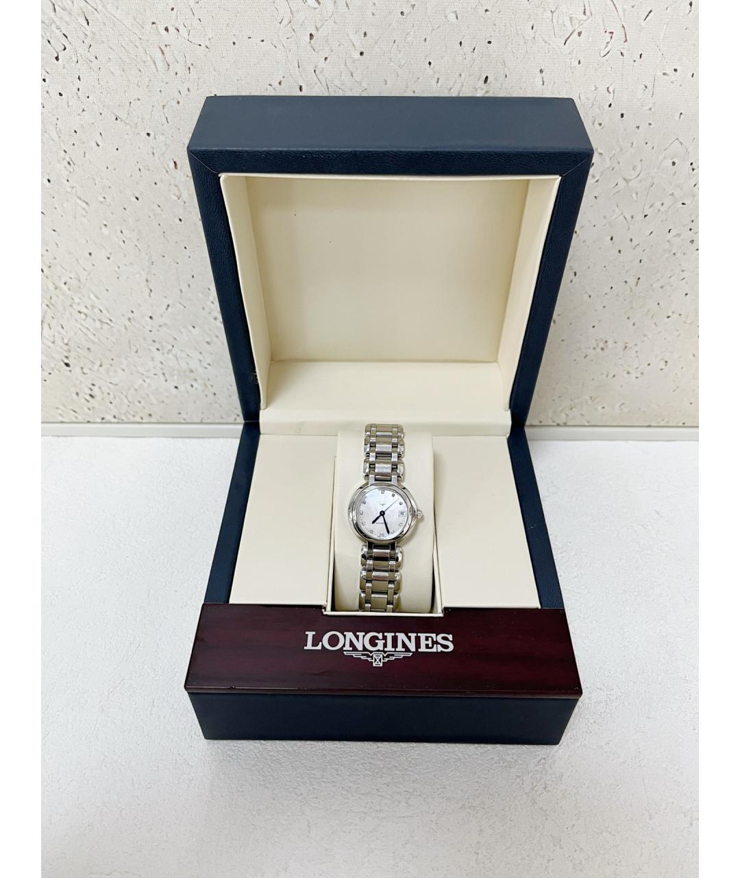 LONGINES Белые металлические часы, фото 5