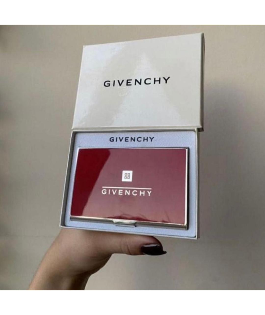 GIVENCHY Бордовая визитница, фото 2
