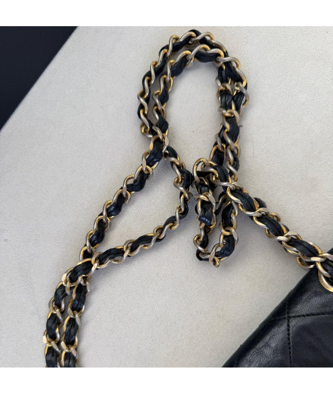 CHANEL Черная кожаная сумка через плечо, фото 8
