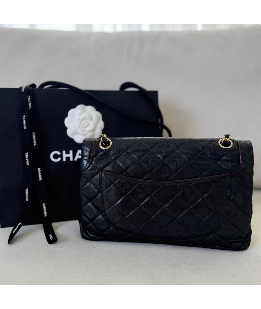 CHANEL Черная кожаная сумка через плечо, фото 3