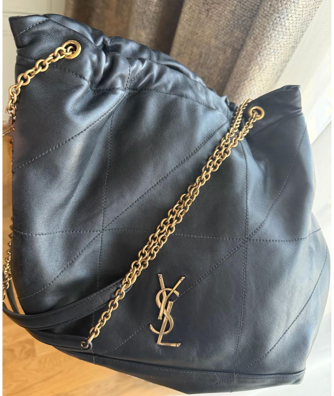 SAINT LAURENT Черная кожаная сумка через плечо, фото 4
