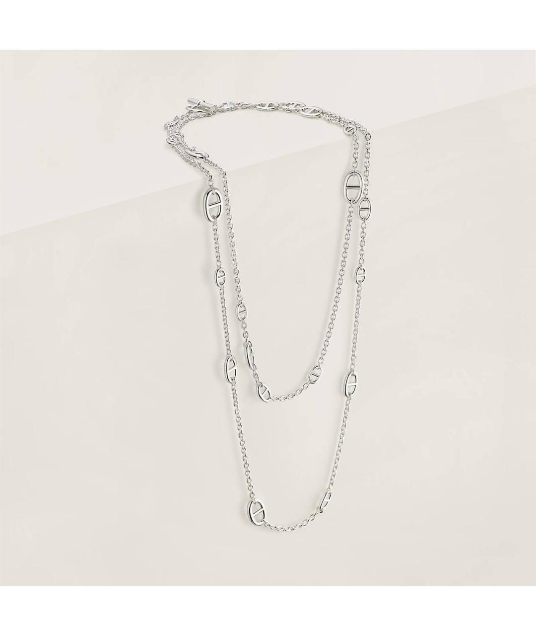 HERMES Серебряное серебряное колье, фото 3