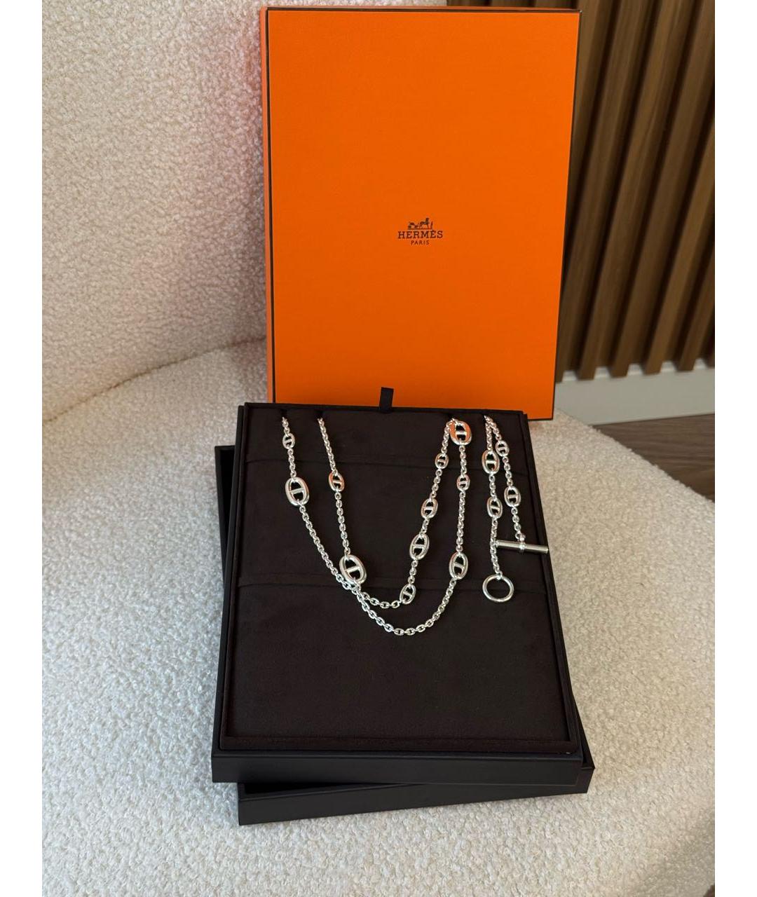 HERMES Серебряное серебряное колье, фото 4