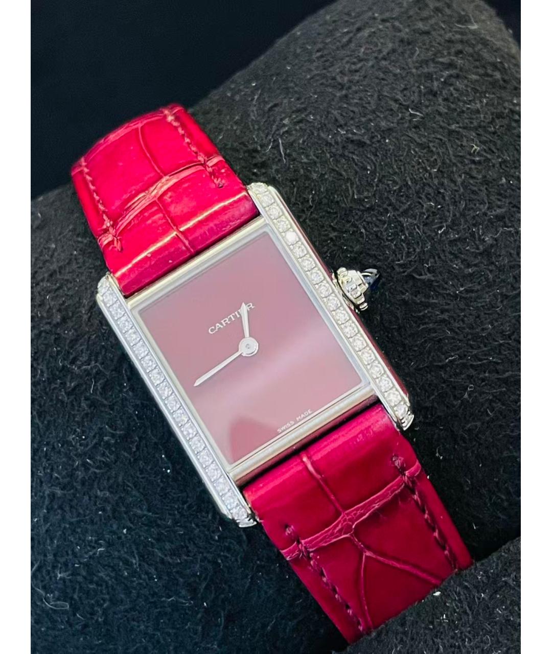 CARTIER Розовые металлические часы, фото 3