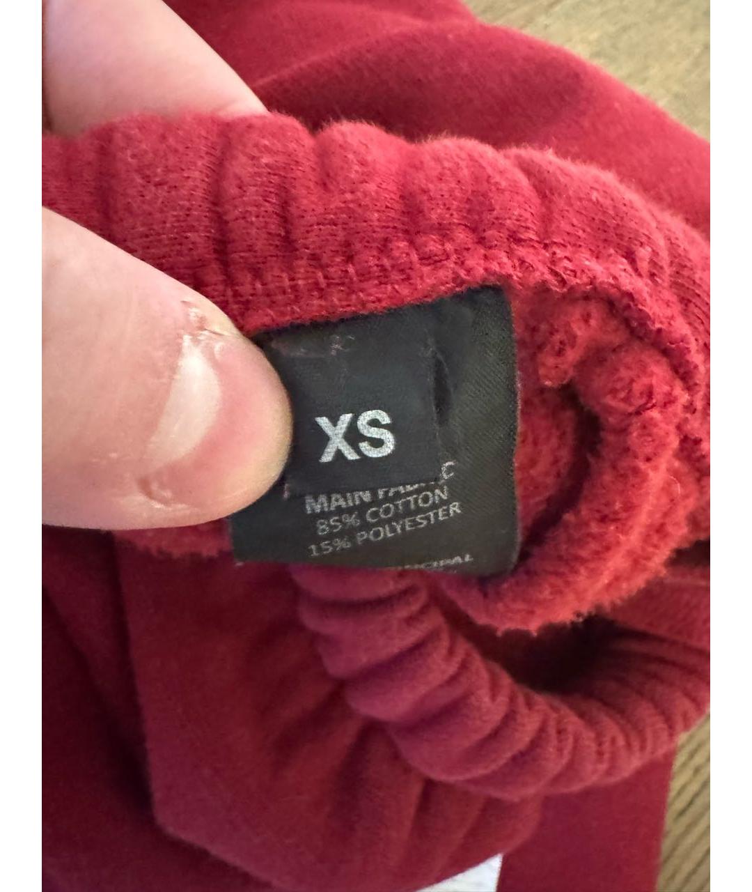 VETEMENTS Бордовые хлопковые повседневные брюки, фото 6