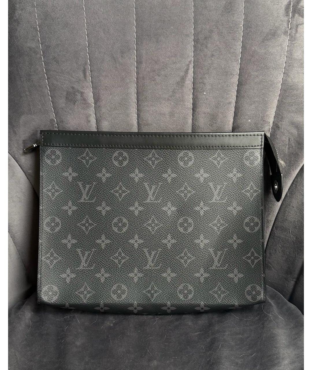 LOUIS VUITTON Черная барсетка, фото 6