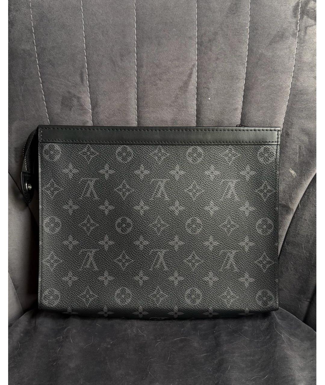 LOUIS VUITTON Черная барсетка, фото 7