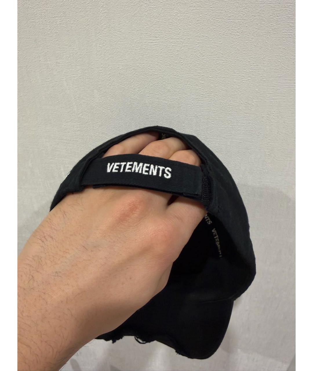 VETEMENTS Черная хлопковая кепка/бейсболка, фото 3