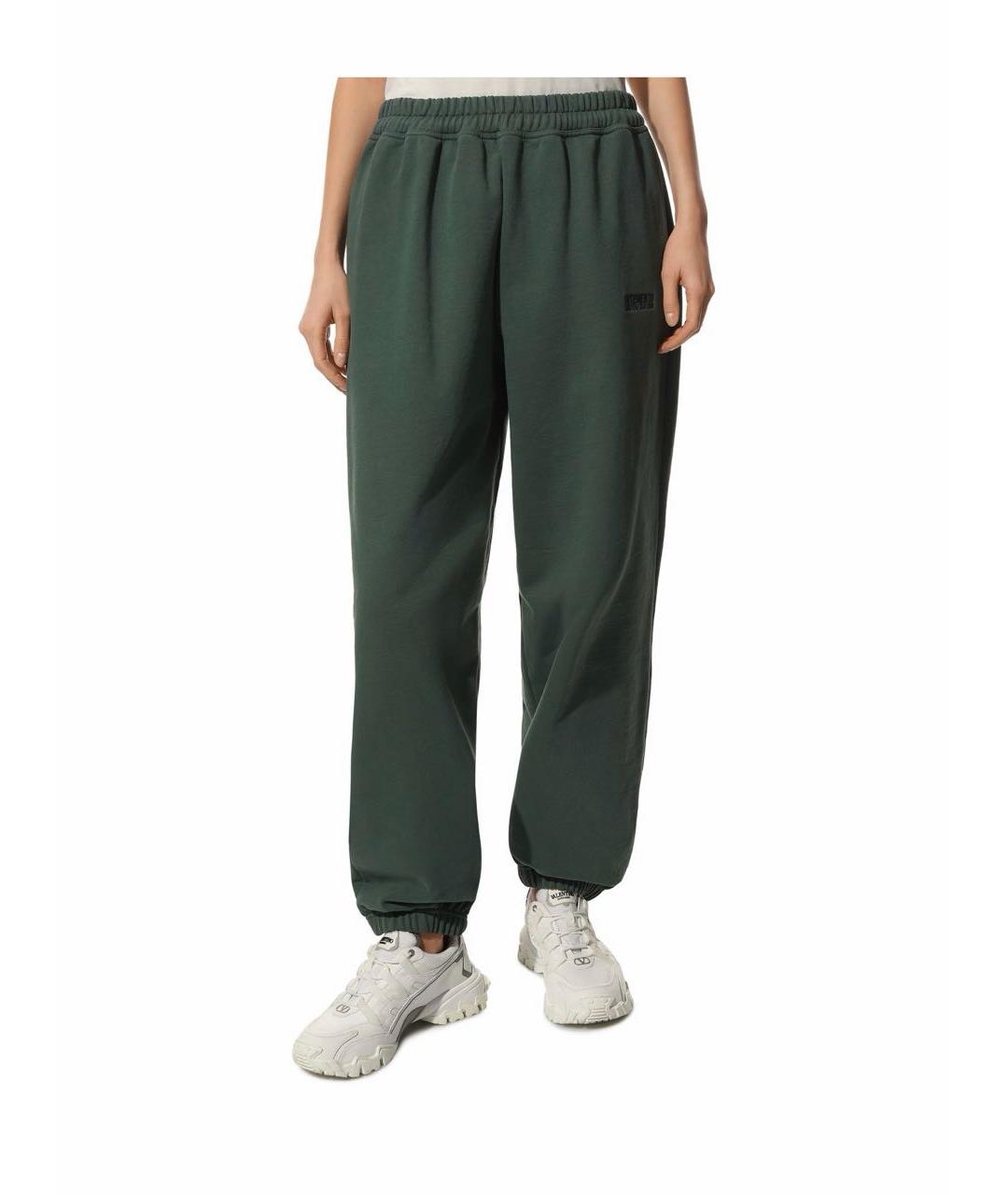 VETEMENTS Зеленые хлопковые спортивные брюки и шорты, фото 6