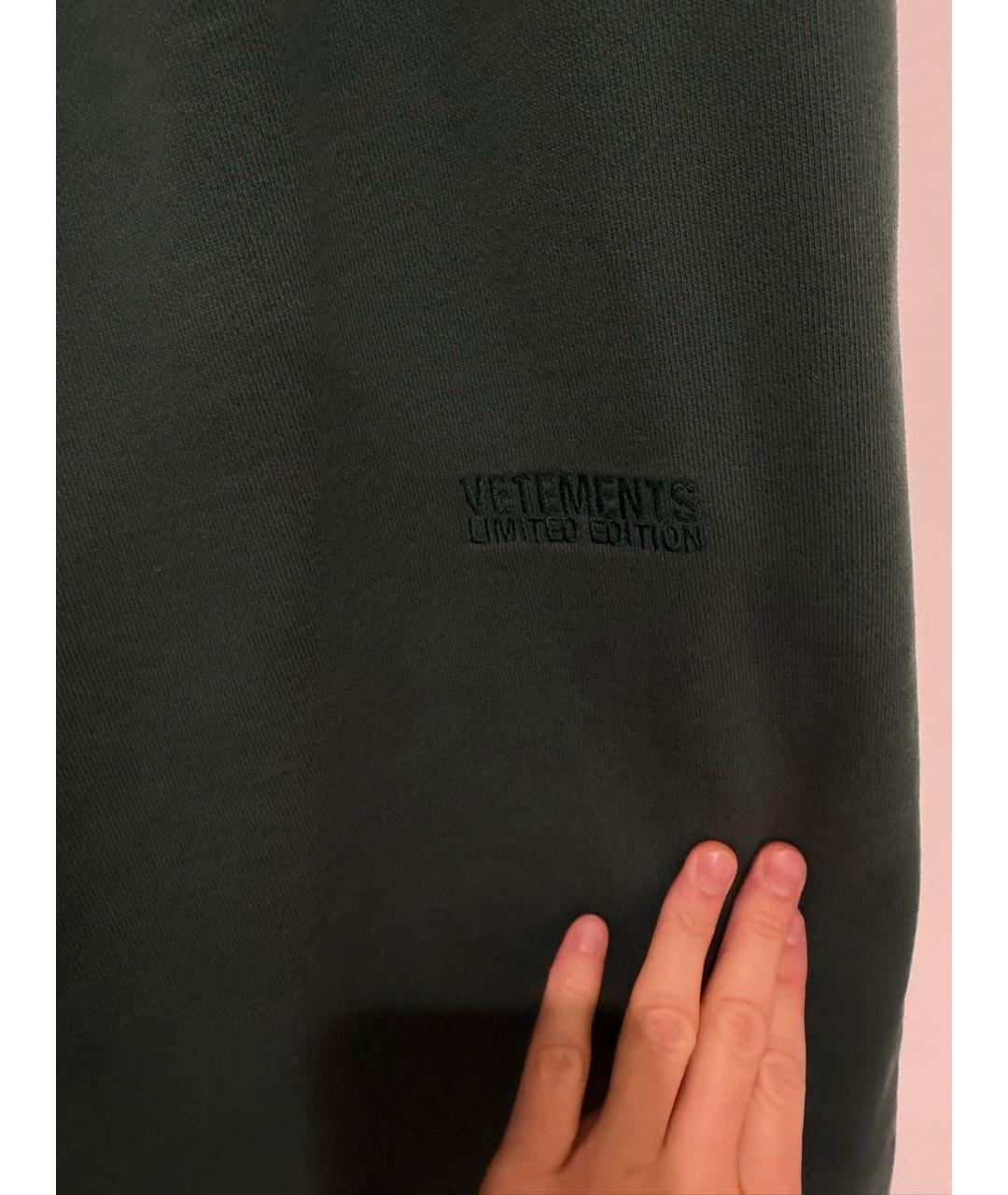 VETEMENTS Зеленый хлопковый спортивный костюм, фото 3
