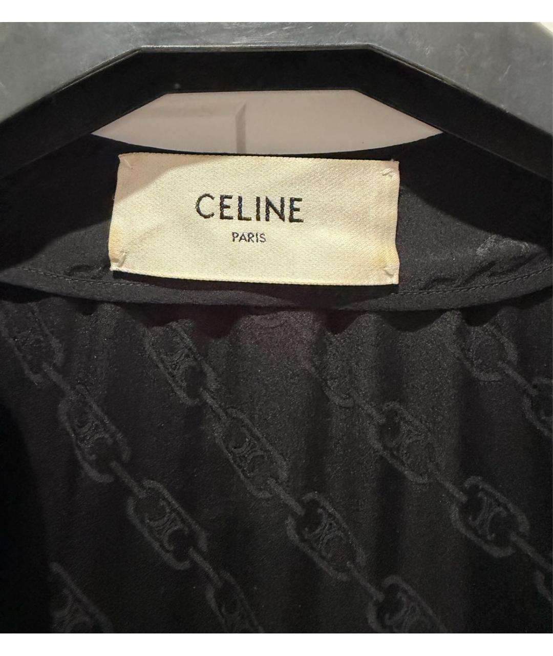 CELINE Черное шелковое вечернее платье, фото 3