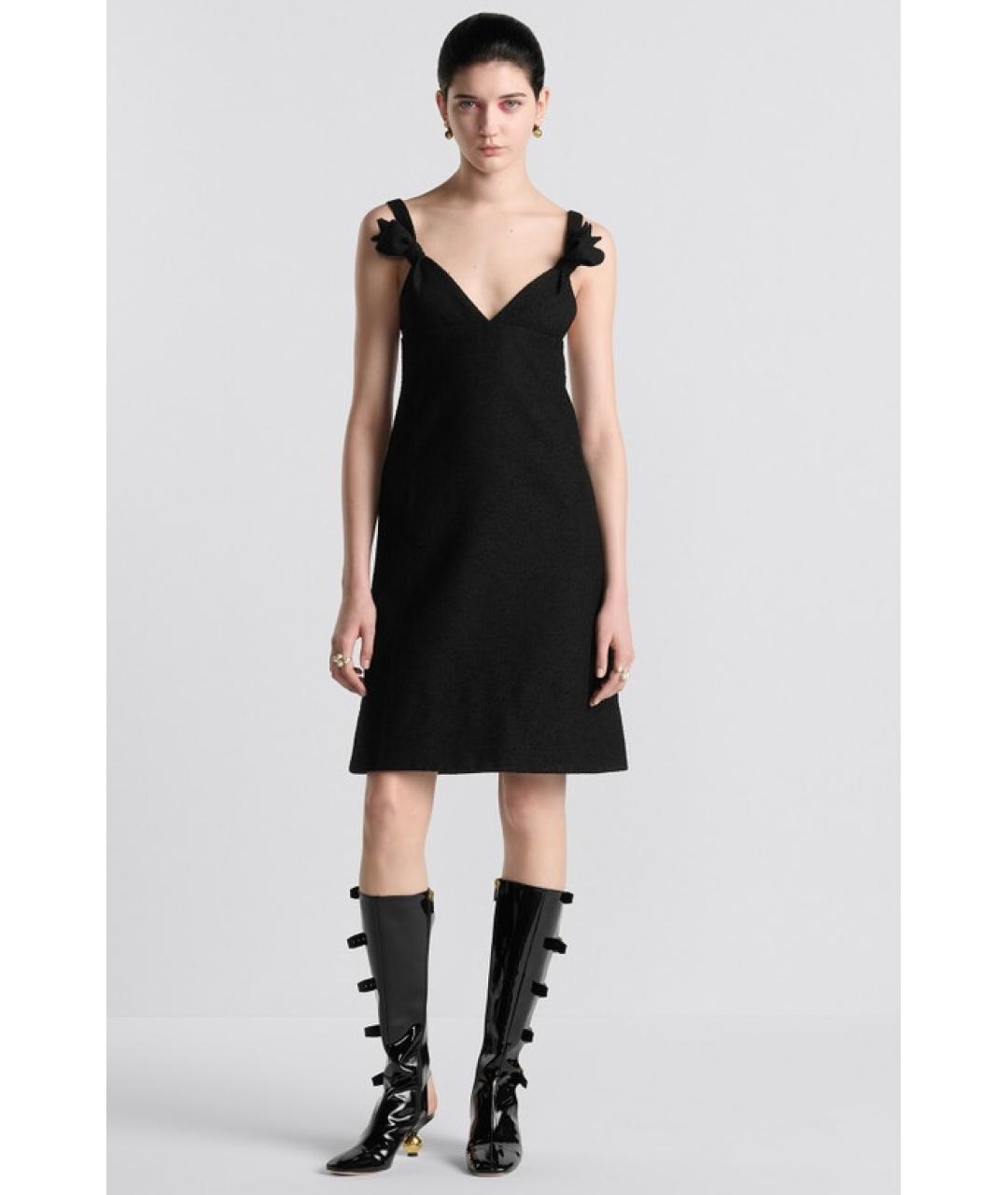 CHRISTIAN DIOR Черное шерстяное платье, фото 4
