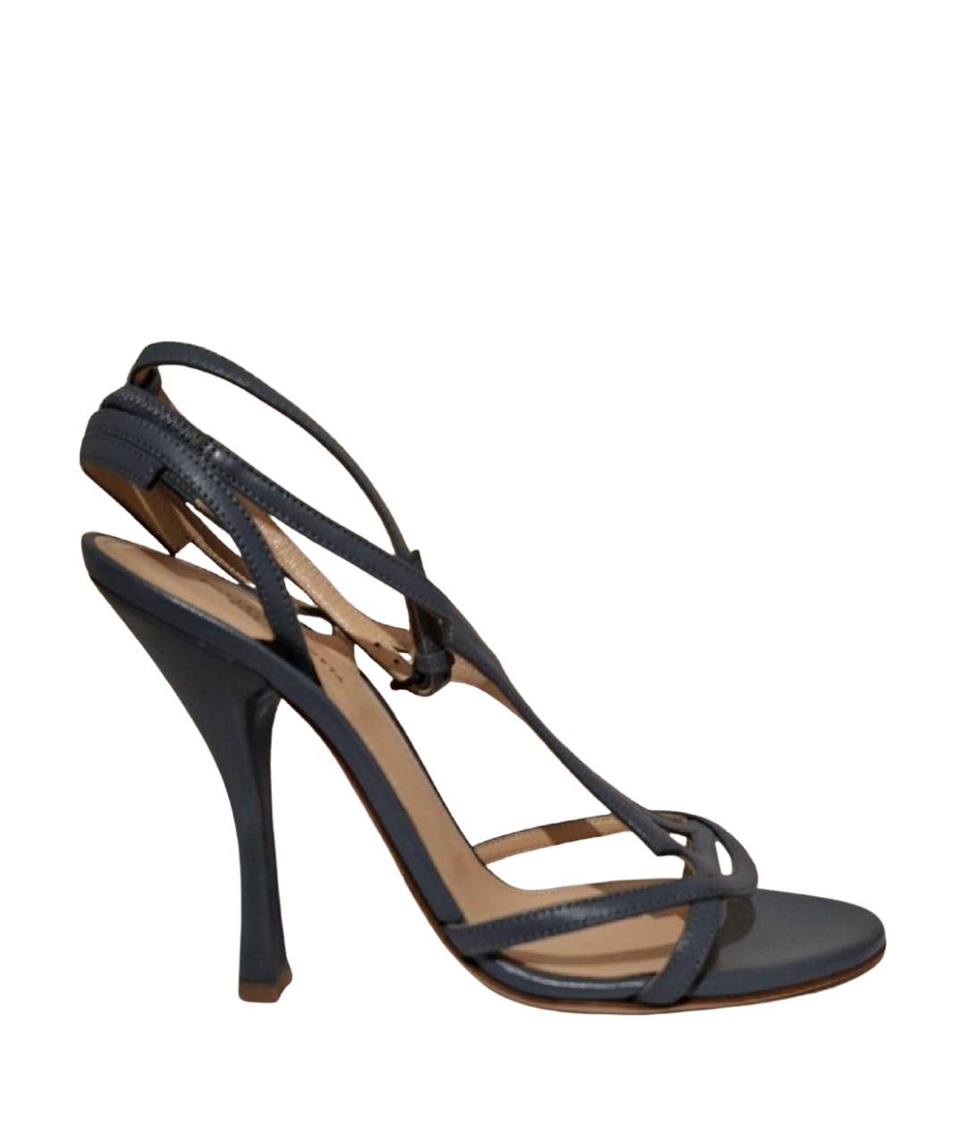 BOTTEGA VENETA Синие кожаные туфли, фото 1