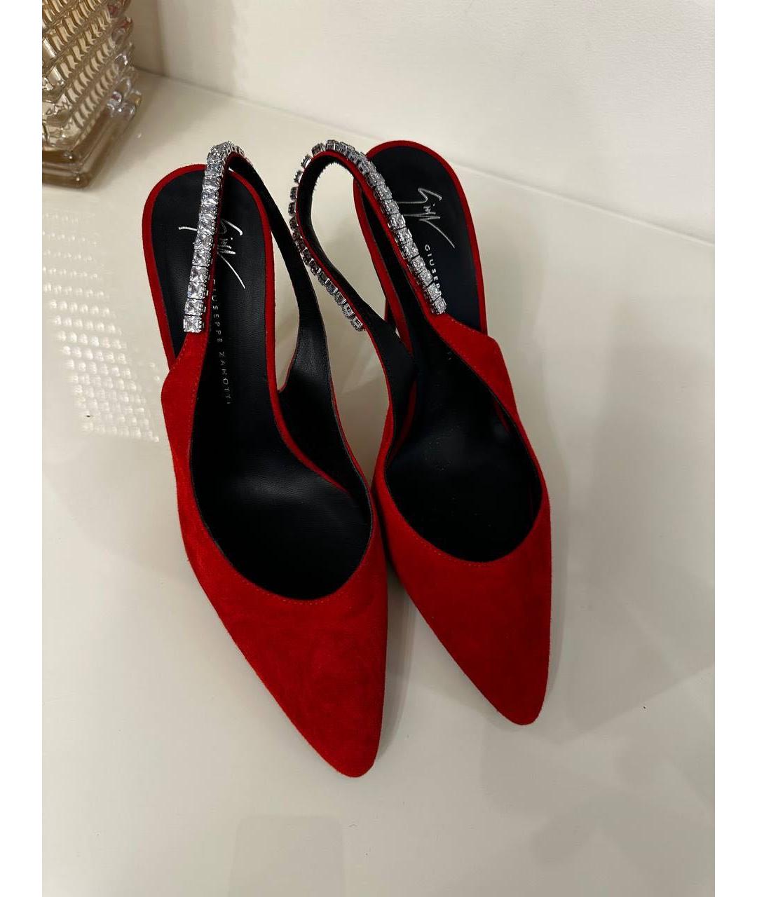 GIUSEPPE ZANOTTI DESIGN Красные замшевые туфли, фото 2