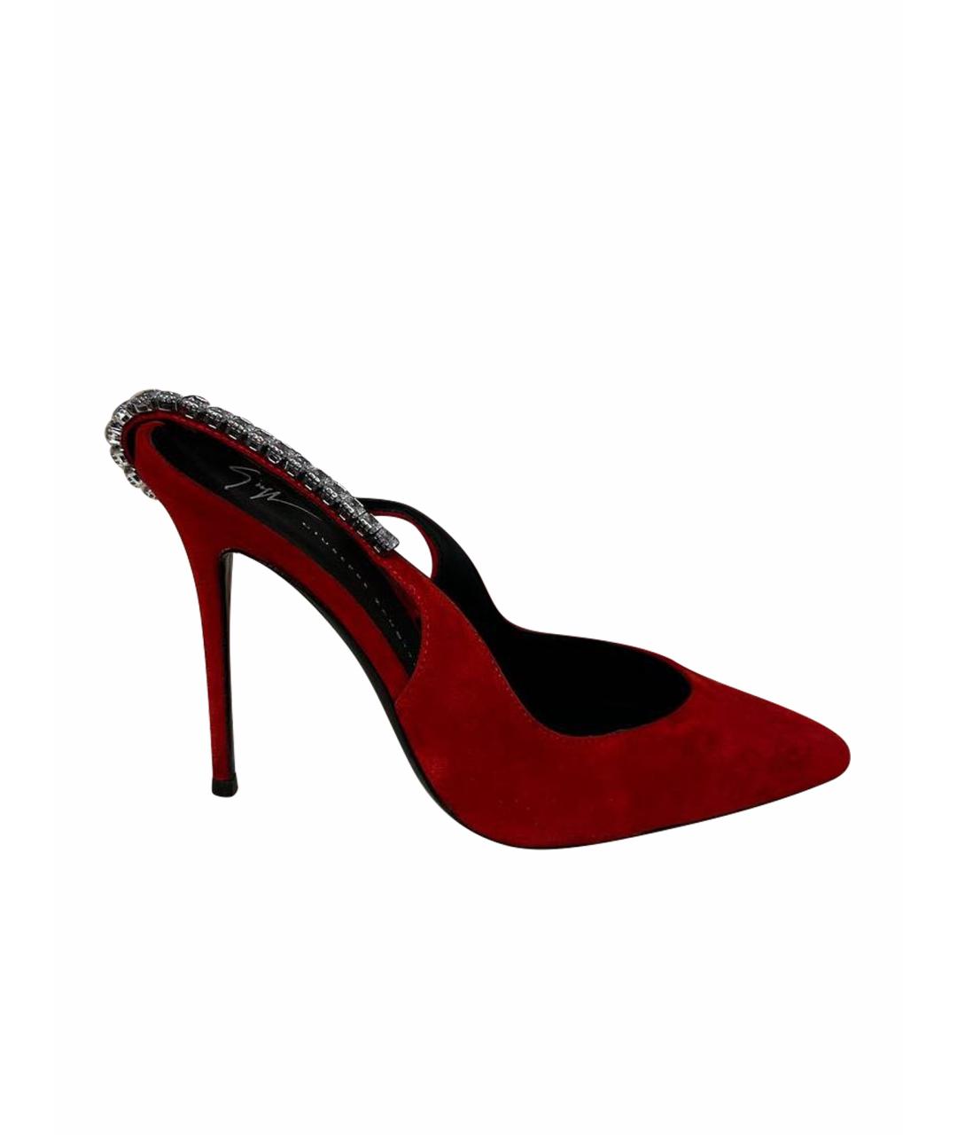 GIUSEPPE ZANOTTI DESIGN Красные замшевые туфли, фото 7