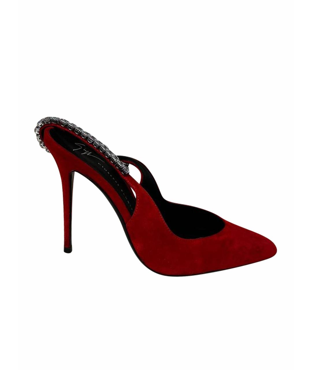 GIUSEPPE ZANOTTI DESIGN Красные замшевые туфли, фото 1