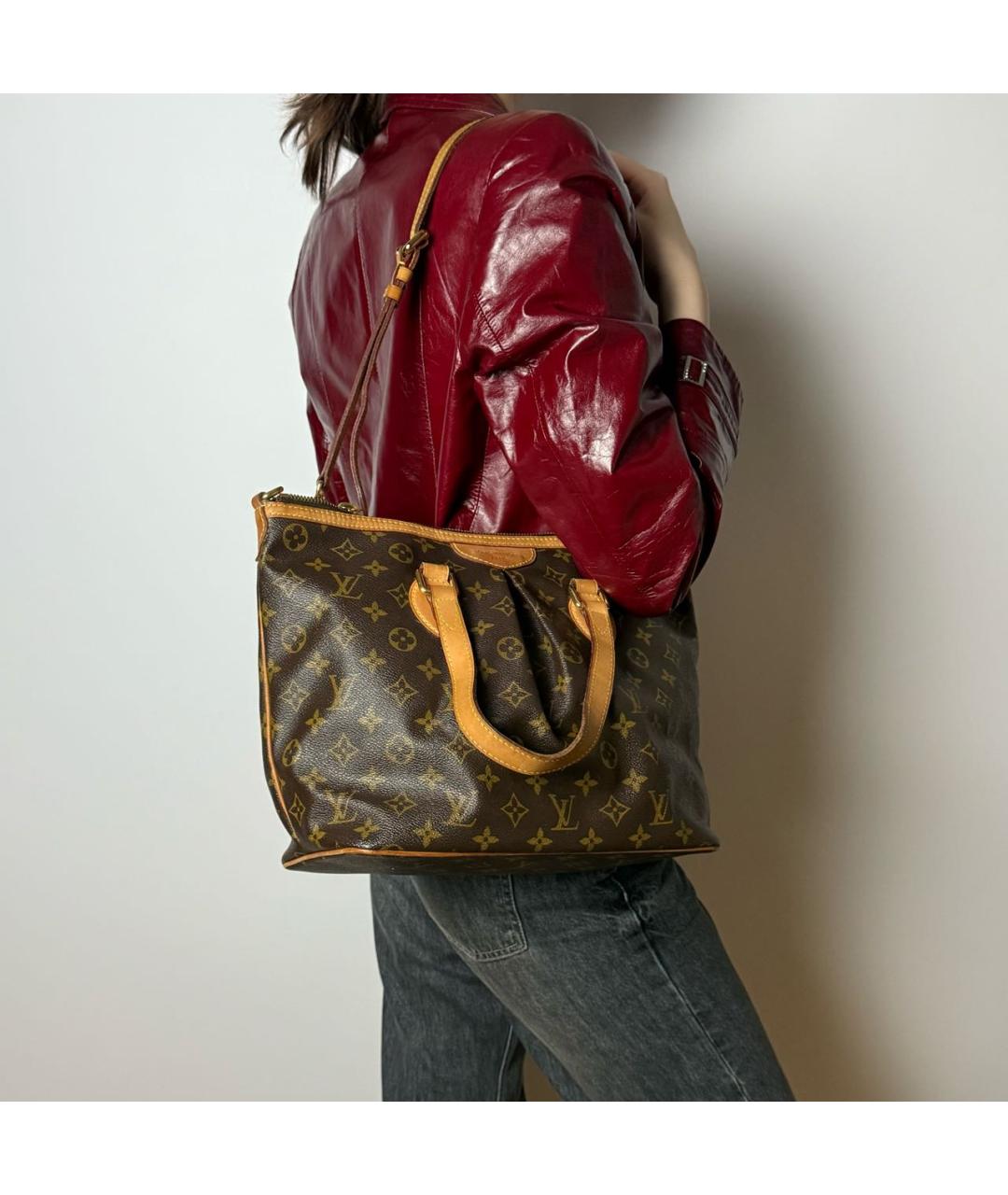 LOUIS VUITTON Коричневая сумка с короткими ручками, фото 6