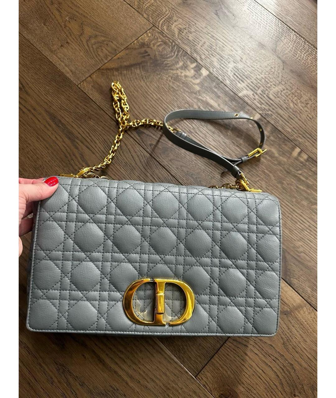 CHRISTIAN DIOR Голубая кожаная сумка через плечо, фото 2