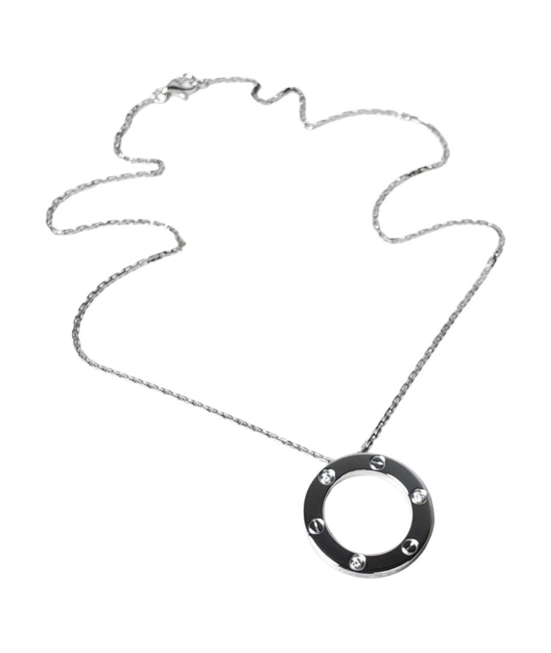 CARTIER Серебряное колье из белого золота, фото 1