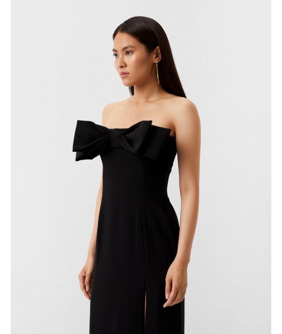 PINKO Черное полиэстеровое вечернее платье, фото 6