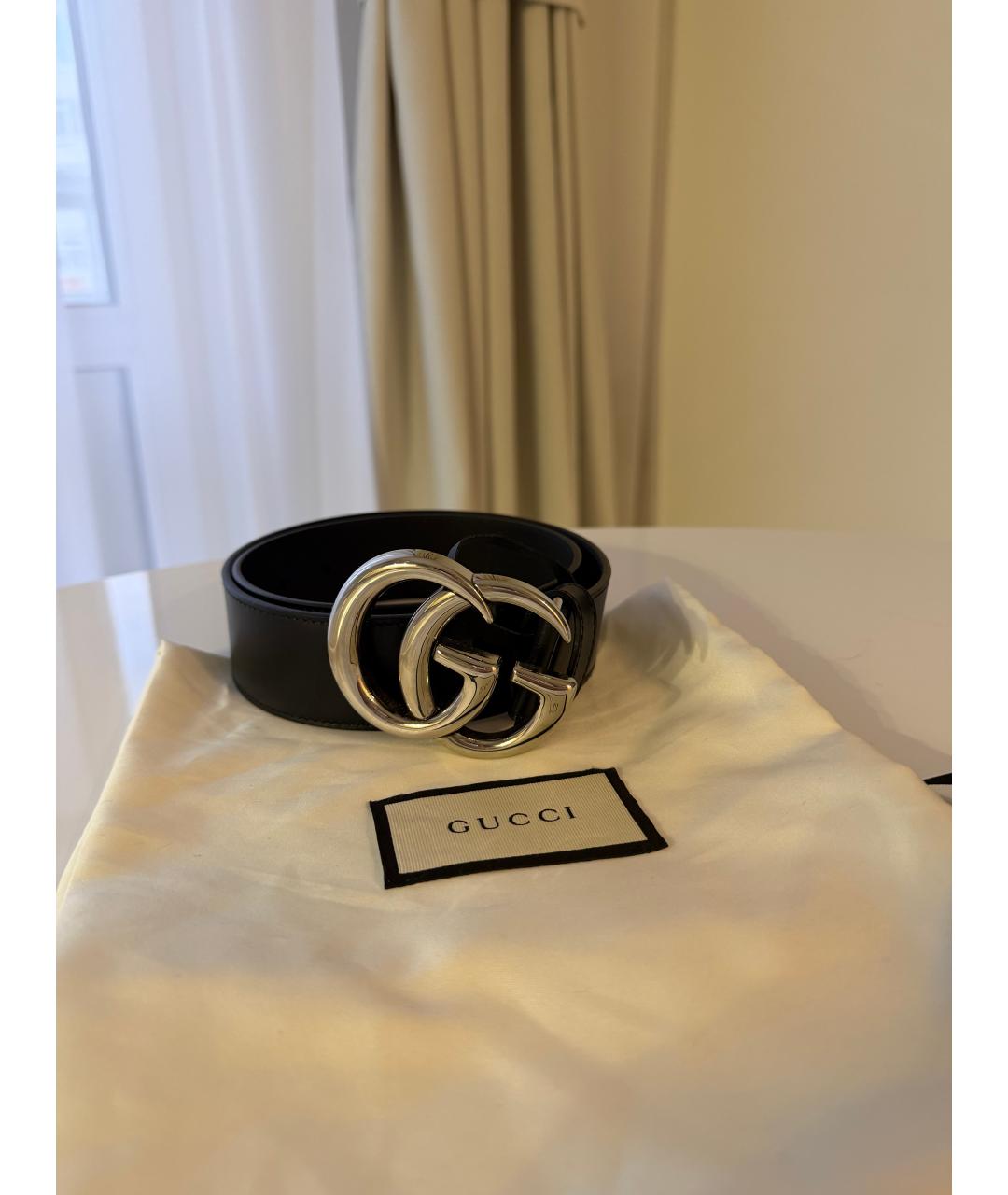GUCCI Черный кожаный ремень, фото 6