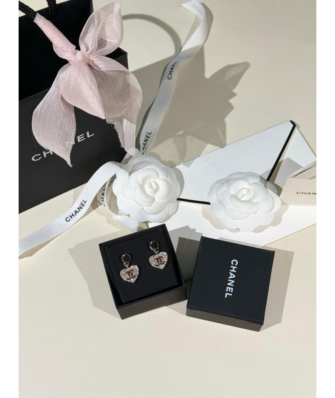 CHANEL Серебряные металлические серьги, фото 2