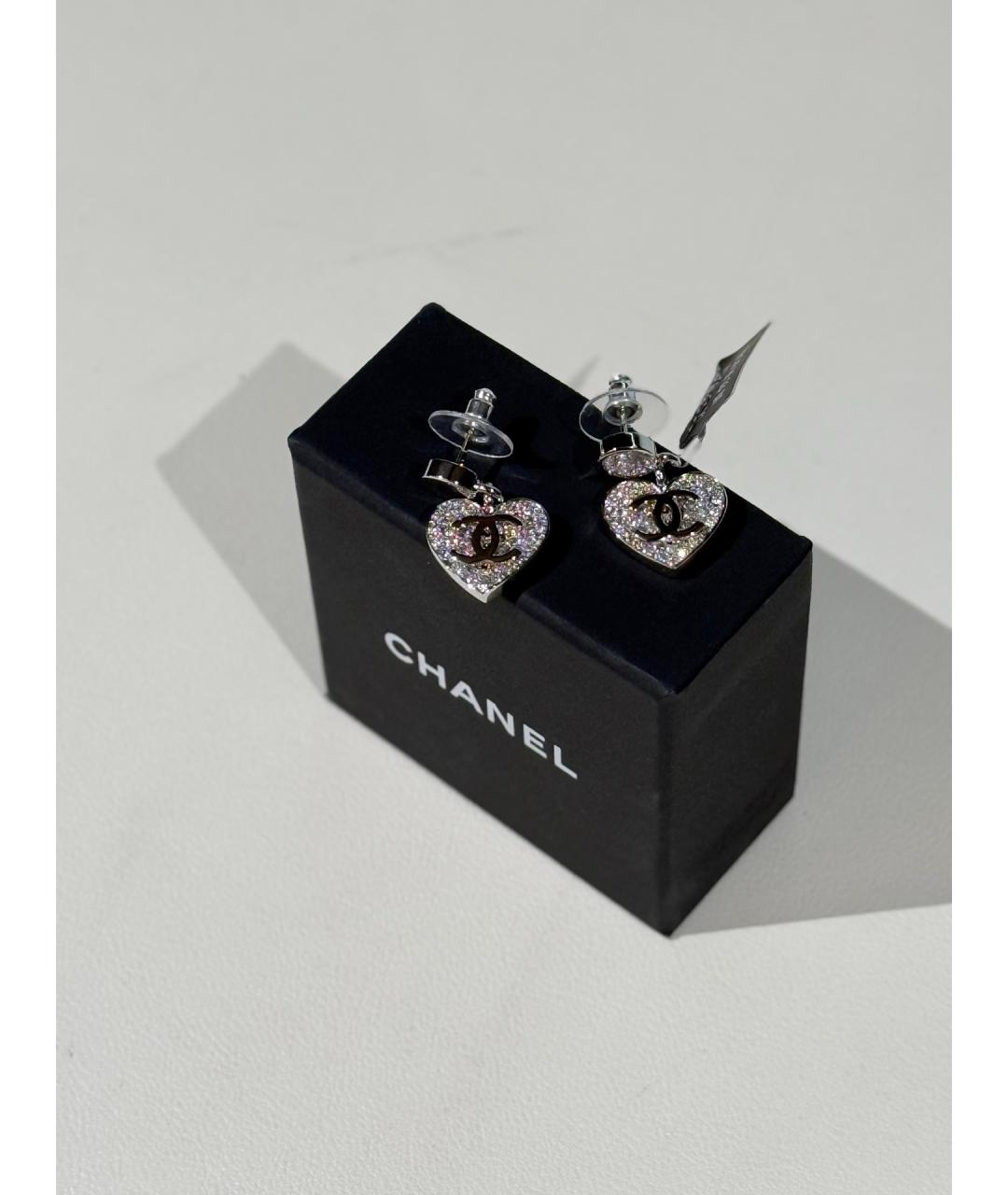 CHANEL Серебряные металлические серьги, фото 3