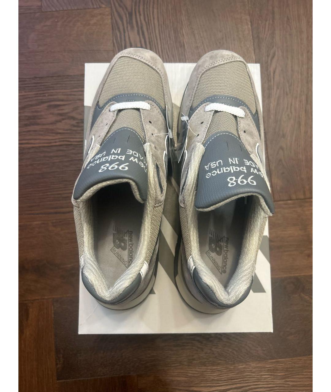NEW BALANCE Серые замшевые низкие кроссовки / кеды, фото 3