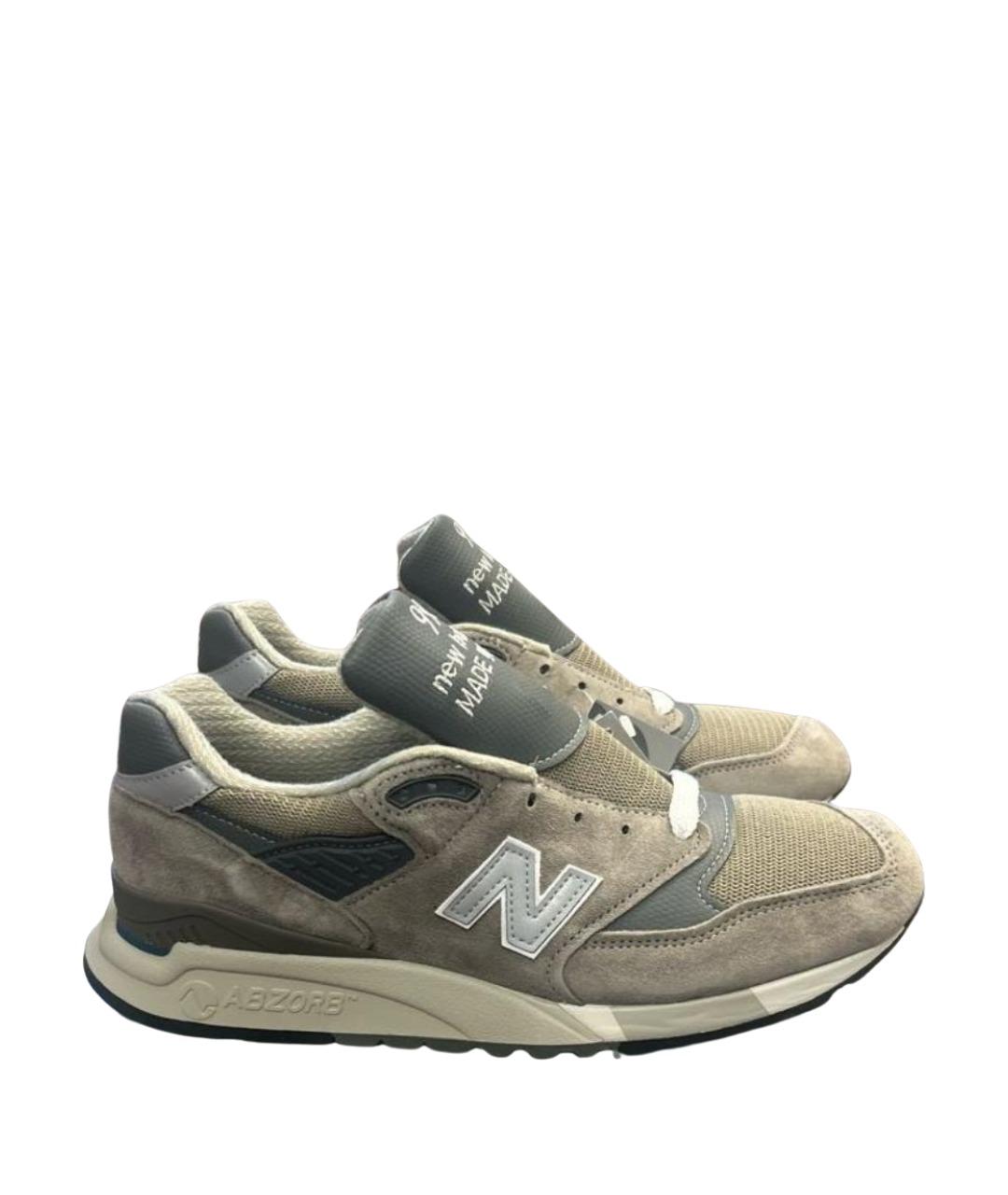NEW BALANCE Серые замшевые низкие кроссовки / кеды, фото 10
