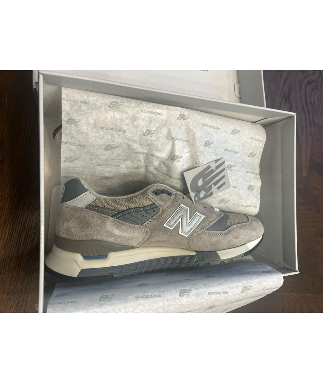 NEW BALANCE Серые замшевые низкие кроссовки / кеды, фото 8