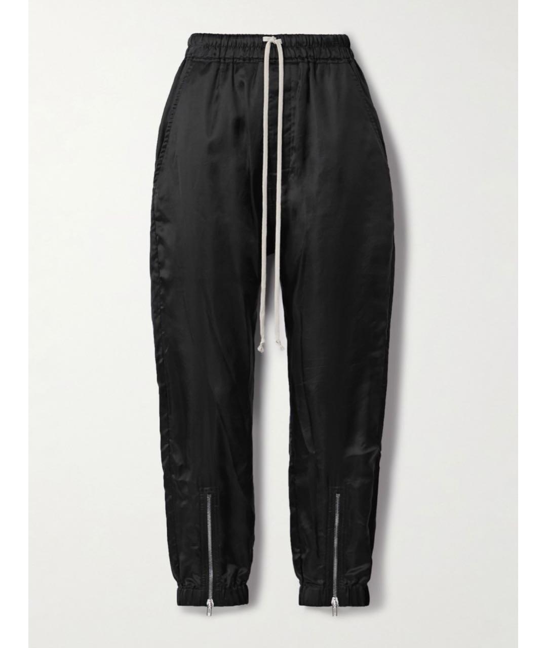 RICK OWENS Черные прямые брюки, фото 8