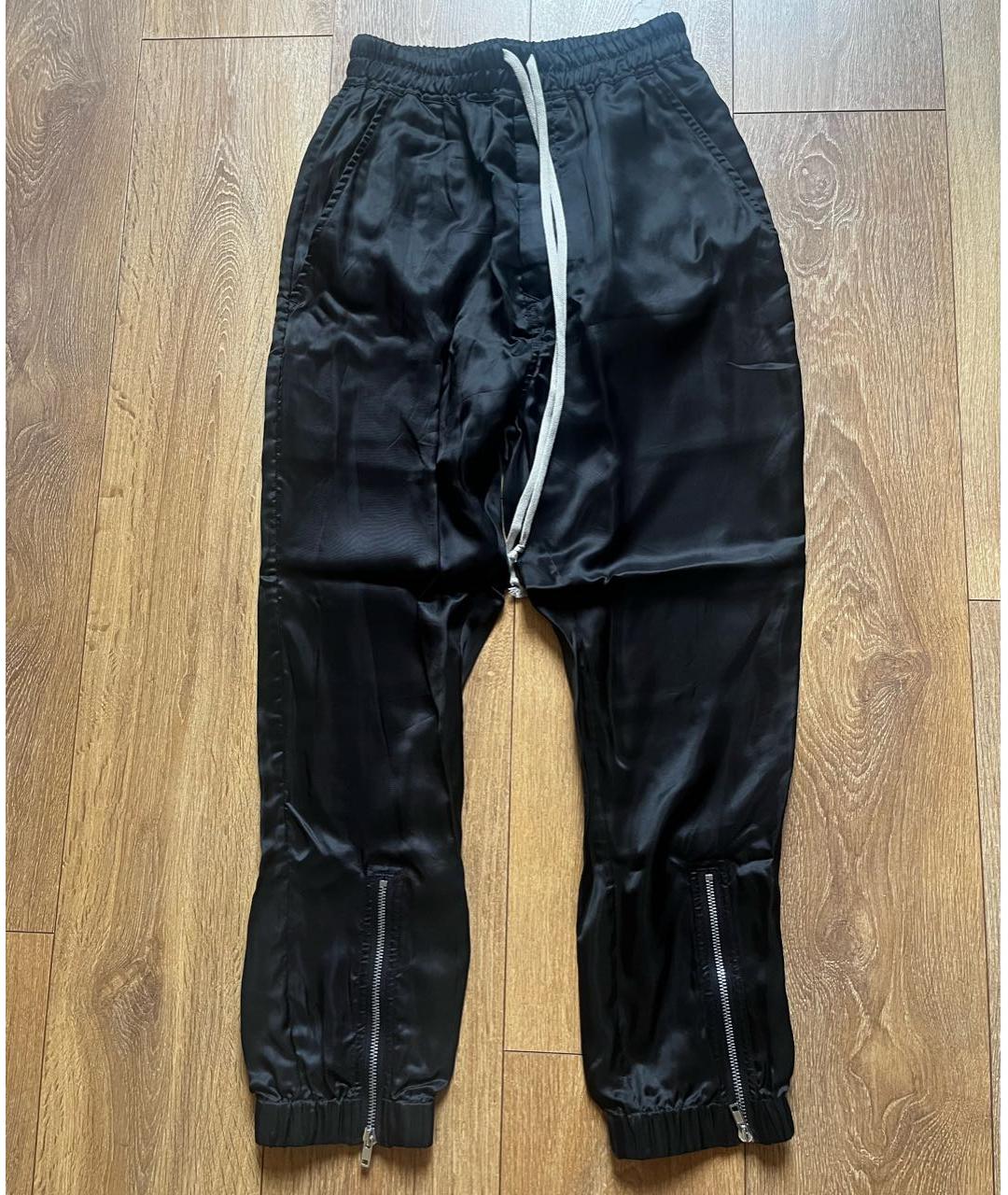RICK OWENS Черные прямые брюки, фото 7