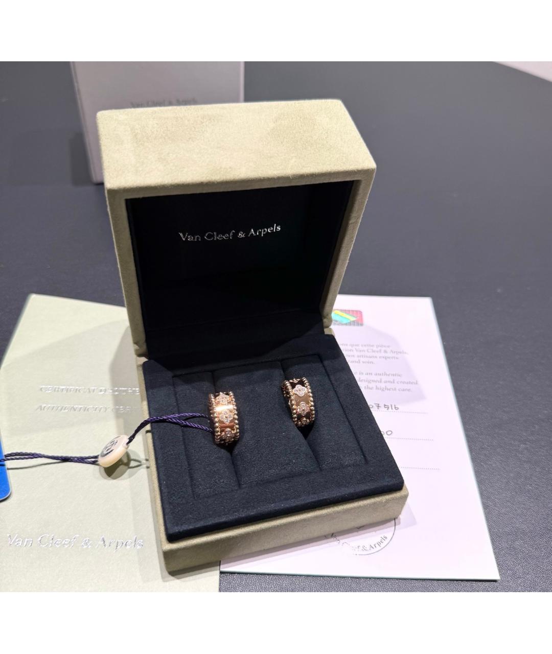VAN CLEEF & ARPELS Золотые серьги из розового золота, фото 6