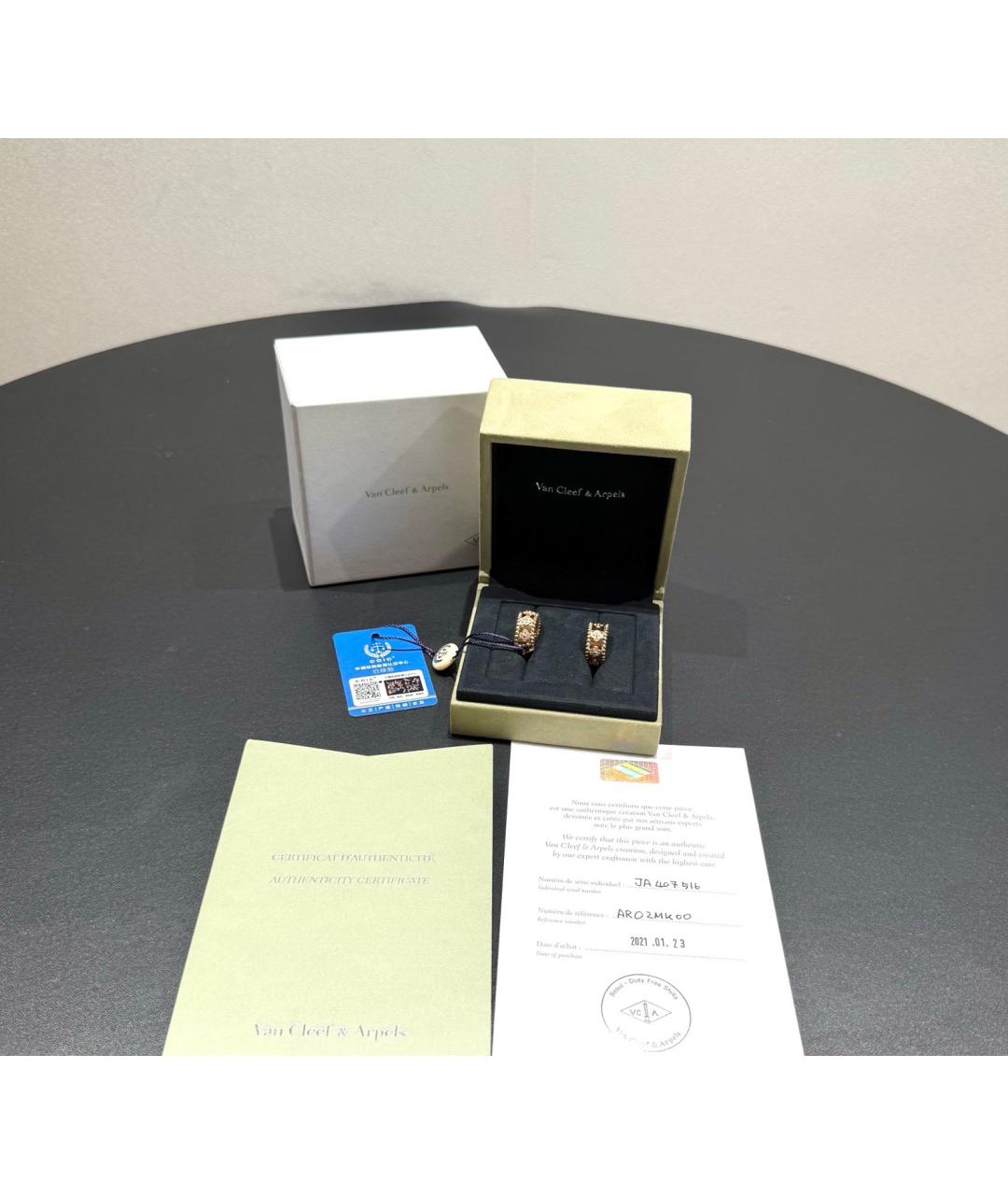 VAN CLEEF & ARPELS Золотые серьги из розового золота, фото 2