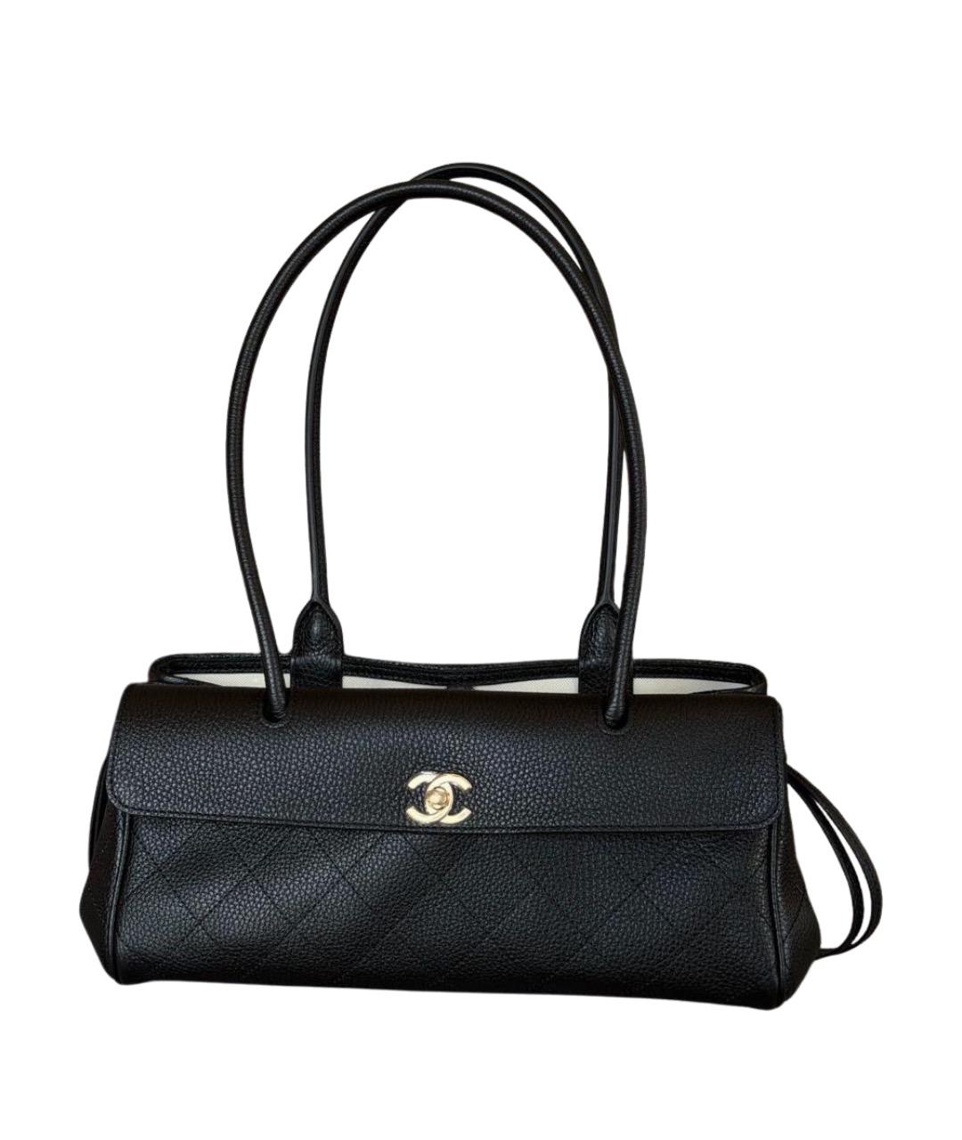 CHANEL Черная кожаная сумка тоут, фото 1