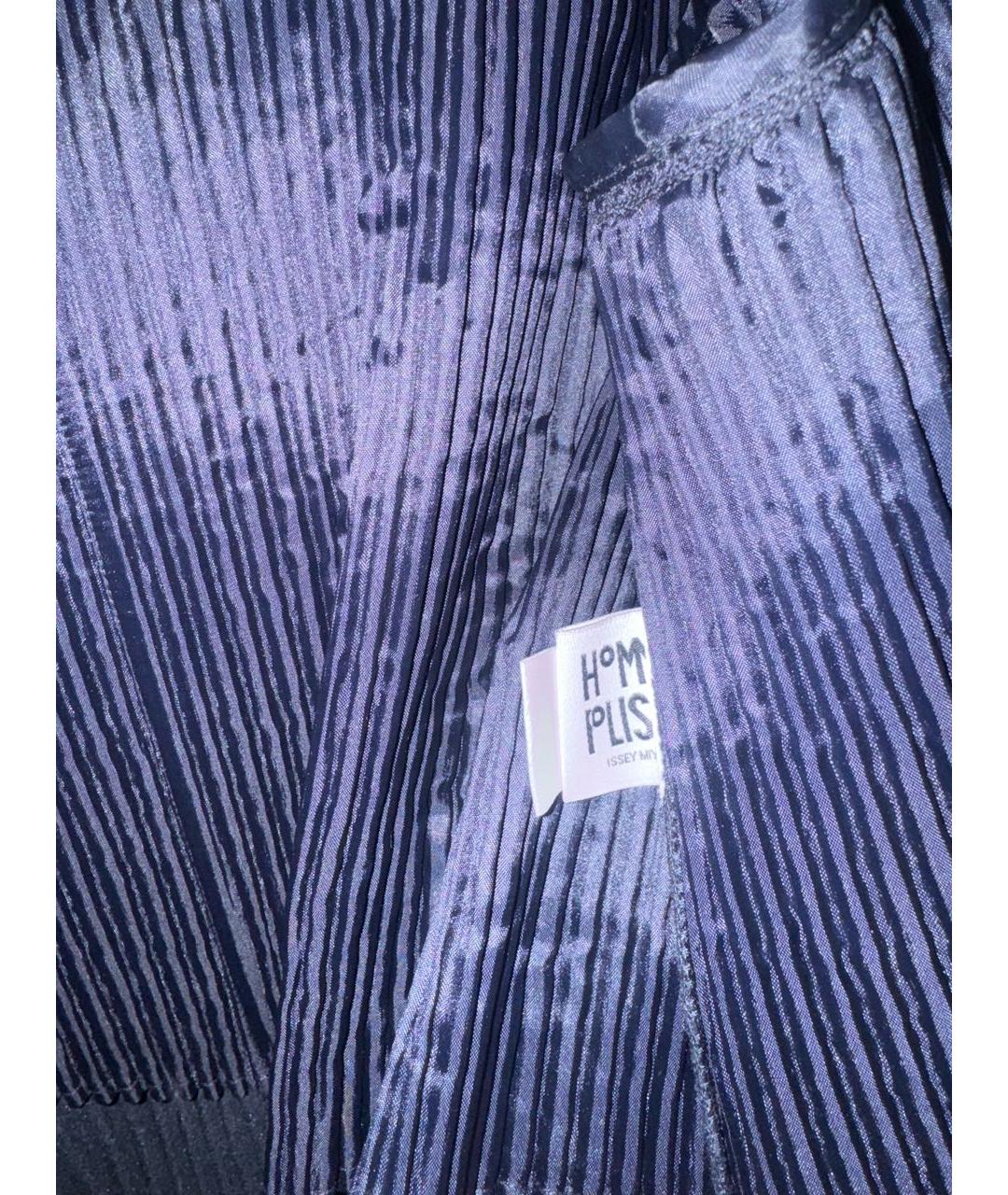 HOMME PLISSE ISSEY MIYAKE Темно-синий полиэстеровый пиджак, фото 3