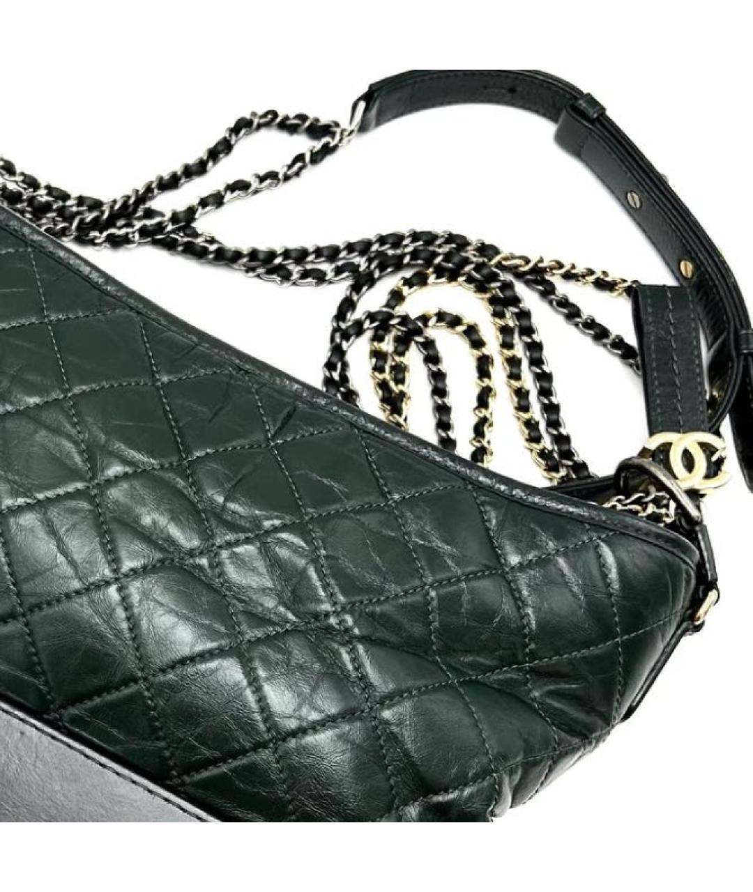 CHANEL Зеленая кожаная сумка через плечо, фото 4