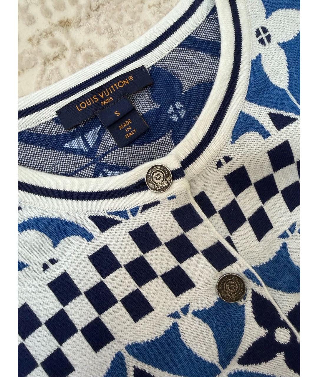 LOUIS VUITTON Синий хлопковый кардиган, фото 3