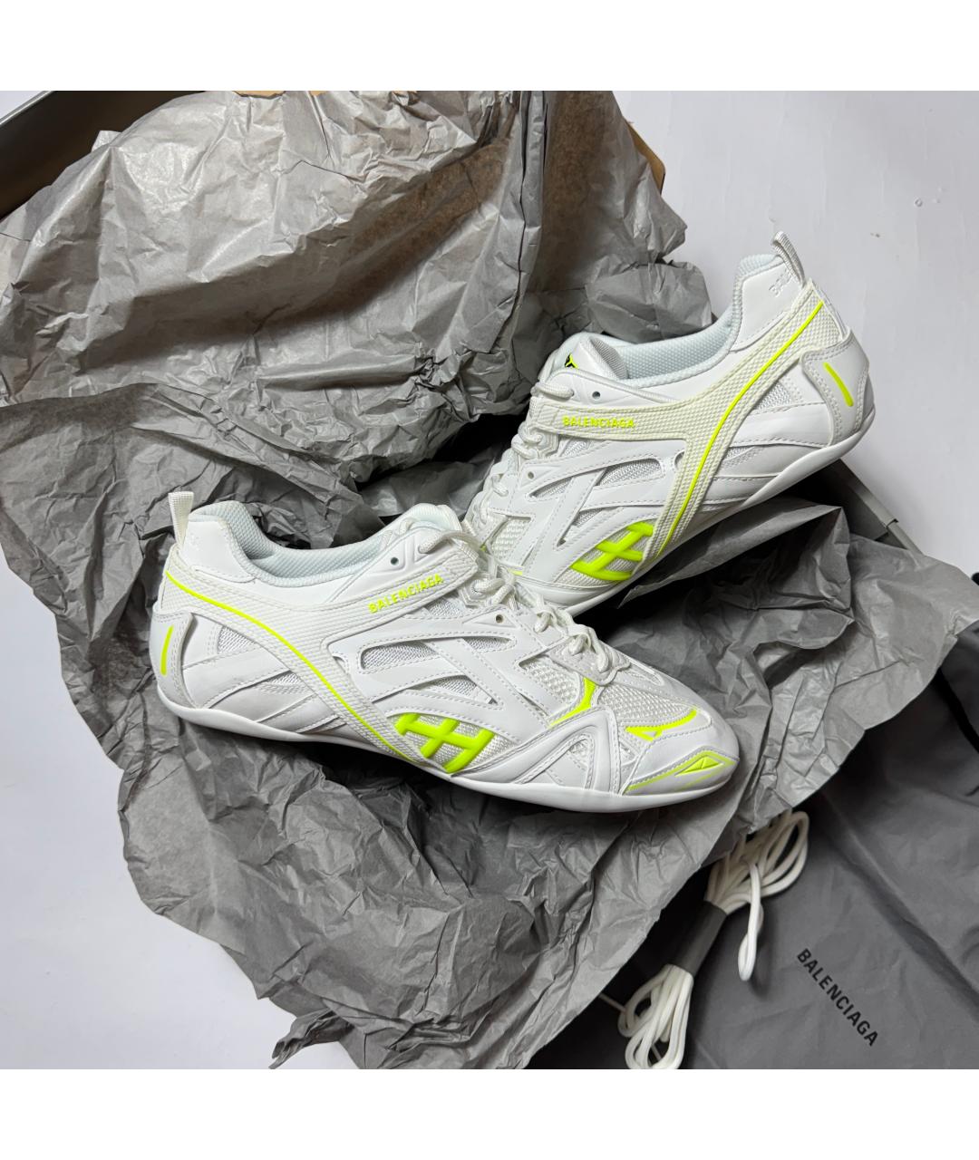 BALENCIAGA Белые низкие кроссовки / кеды, фото 6