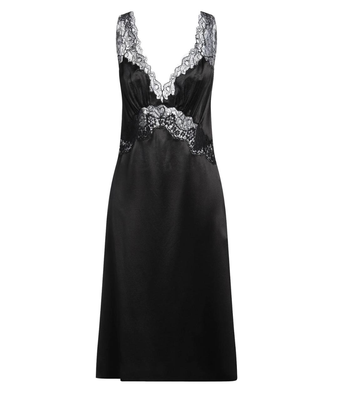 SAINT LAURENT Черное шелковое платье, фото 9