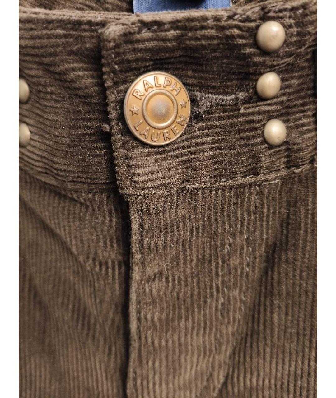 RALPH LAUREN Коричневые хлопковые брюки и шорты, фото 4