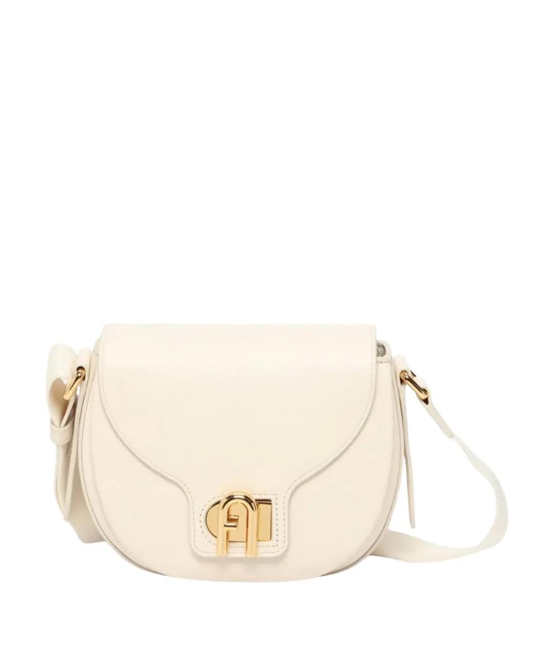 FURLA Бежевая кожаная сумка через плечо, фото 6