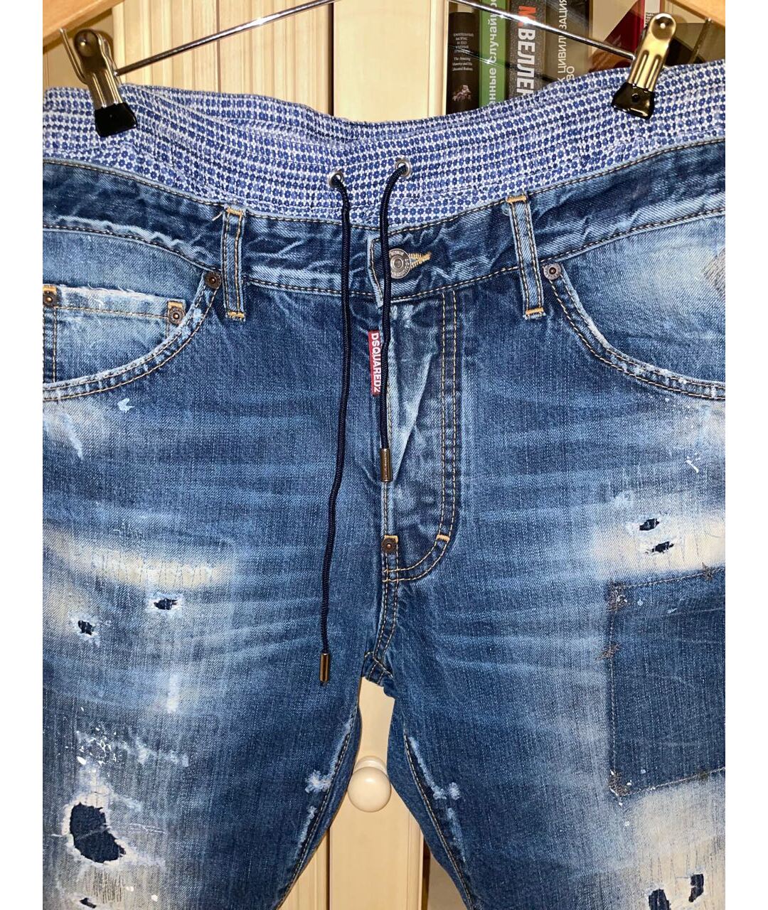 DSQUARED2 Синие прямые джинсы, фото 3